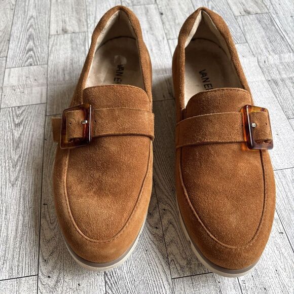 VANELi Sahen Womens Size 8 Brown Suede leather Slip On Loafer Driving Flats - Picture 2 of 8